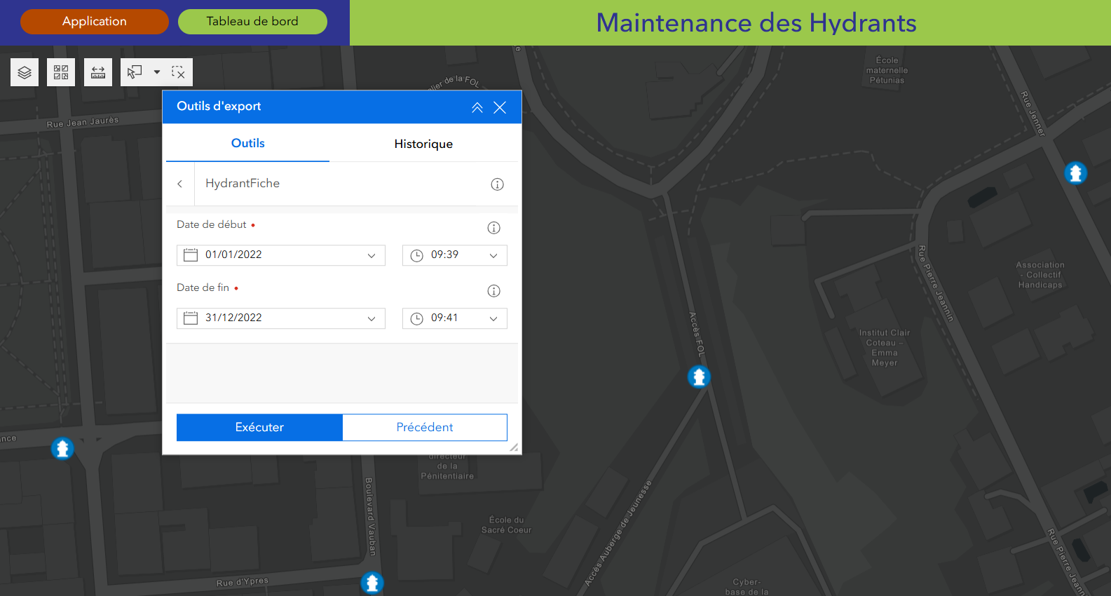 Experience Builder web interface